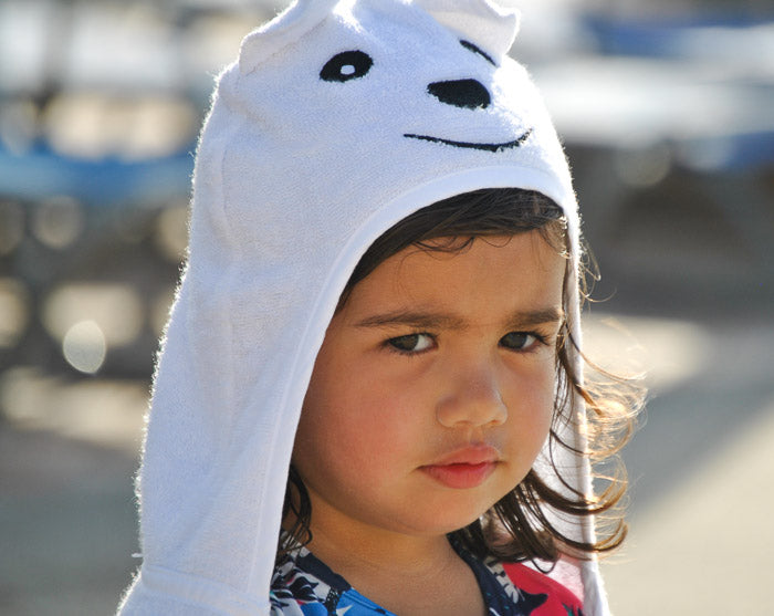 Bamboo Rayon Bear Hooded Turkish Towel: Little Kid 2T-5T
