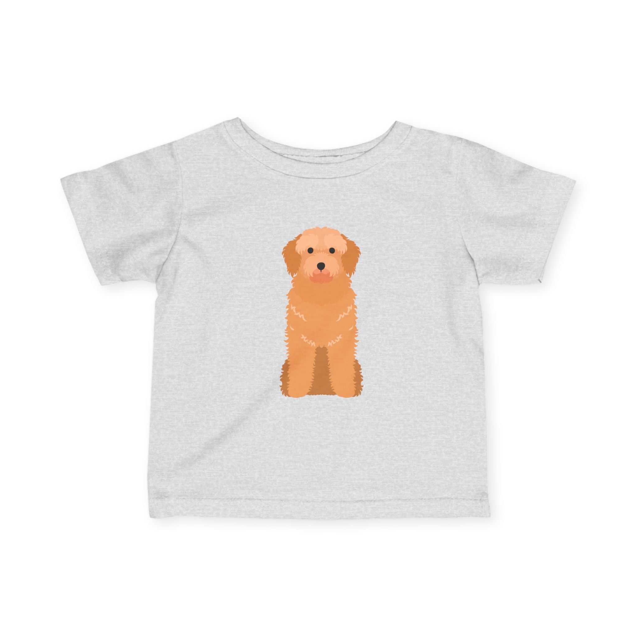 Goldendoodle Puppy Infant Tee, Front and Back Illustration