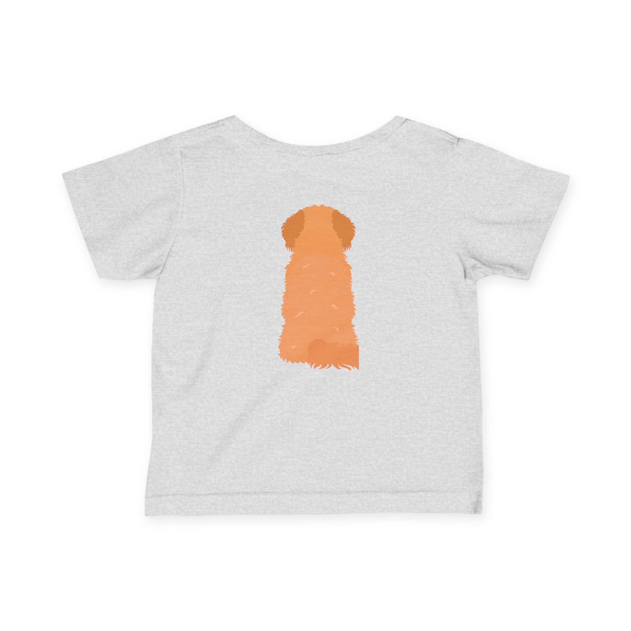 Goldendoodle Puppy Infant Tee, Front and Back Illustration