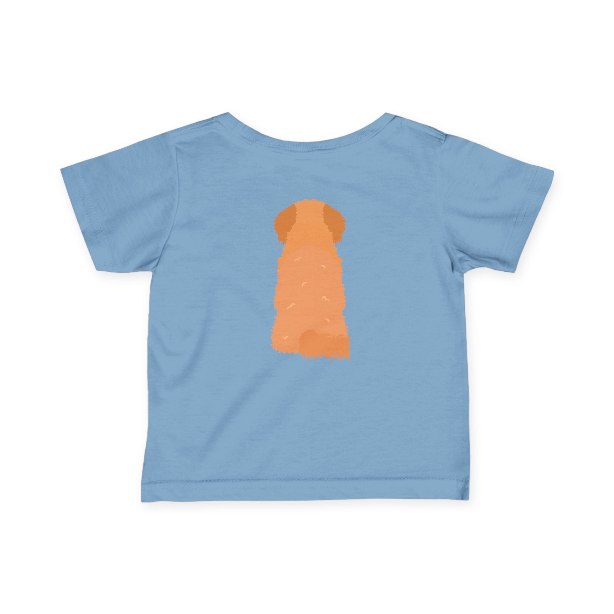 Goldendoodle Puppy Infant Tee, Front and Back Illustration