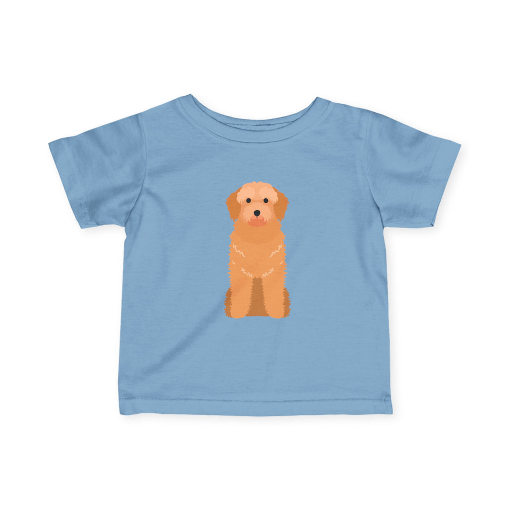 Goldendoodle Puppy Infant Tee, Front and Back Illustration