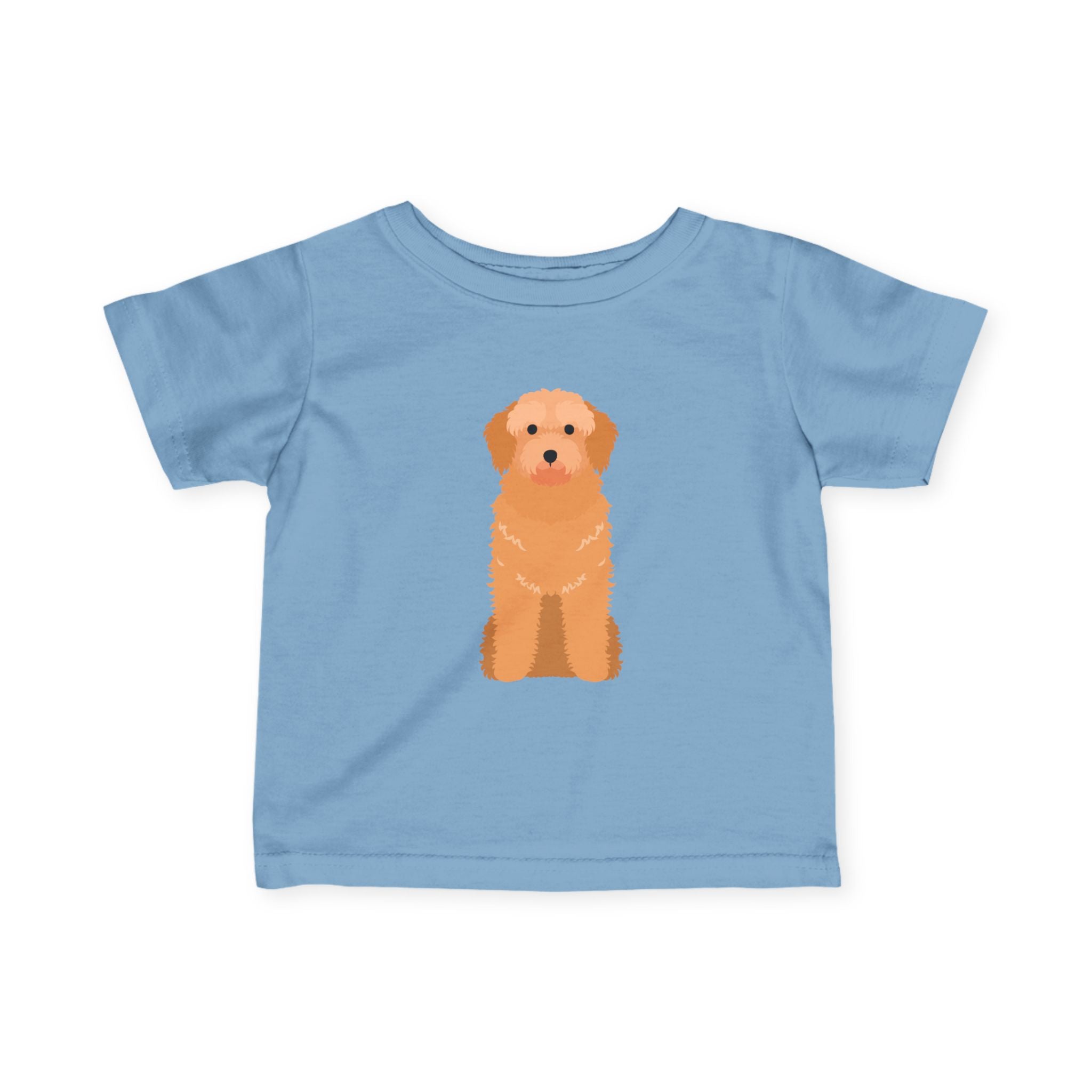 Goldendoodle Puppy Infant Tee, Front and Back Illustration