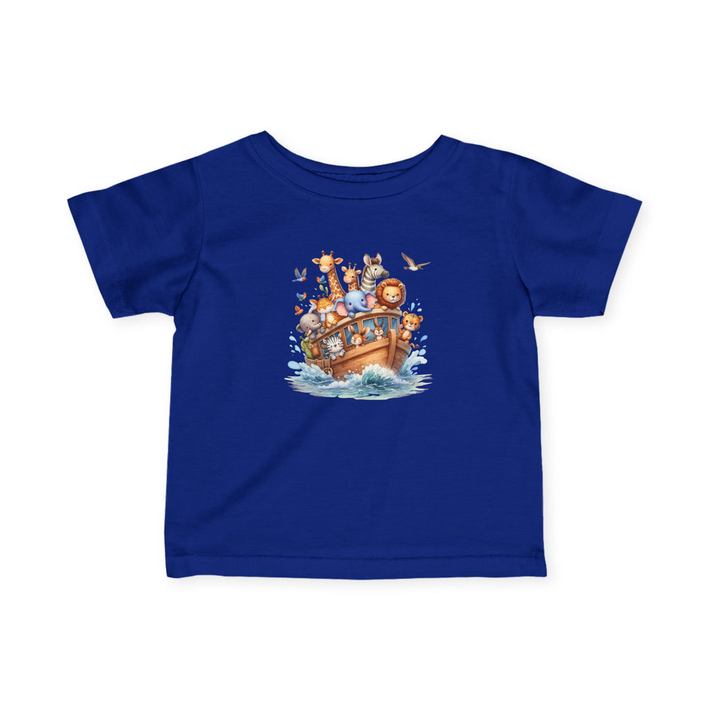 Noah's Ark Animals Infant Tee, Cute Boat of Jungle Friends