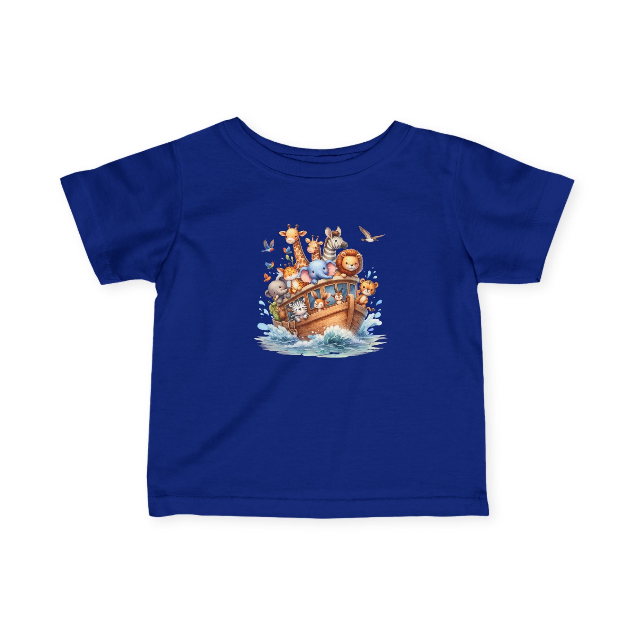 Noah's Ark Animals Infant Tee, Cute Boat of Jungle Friends