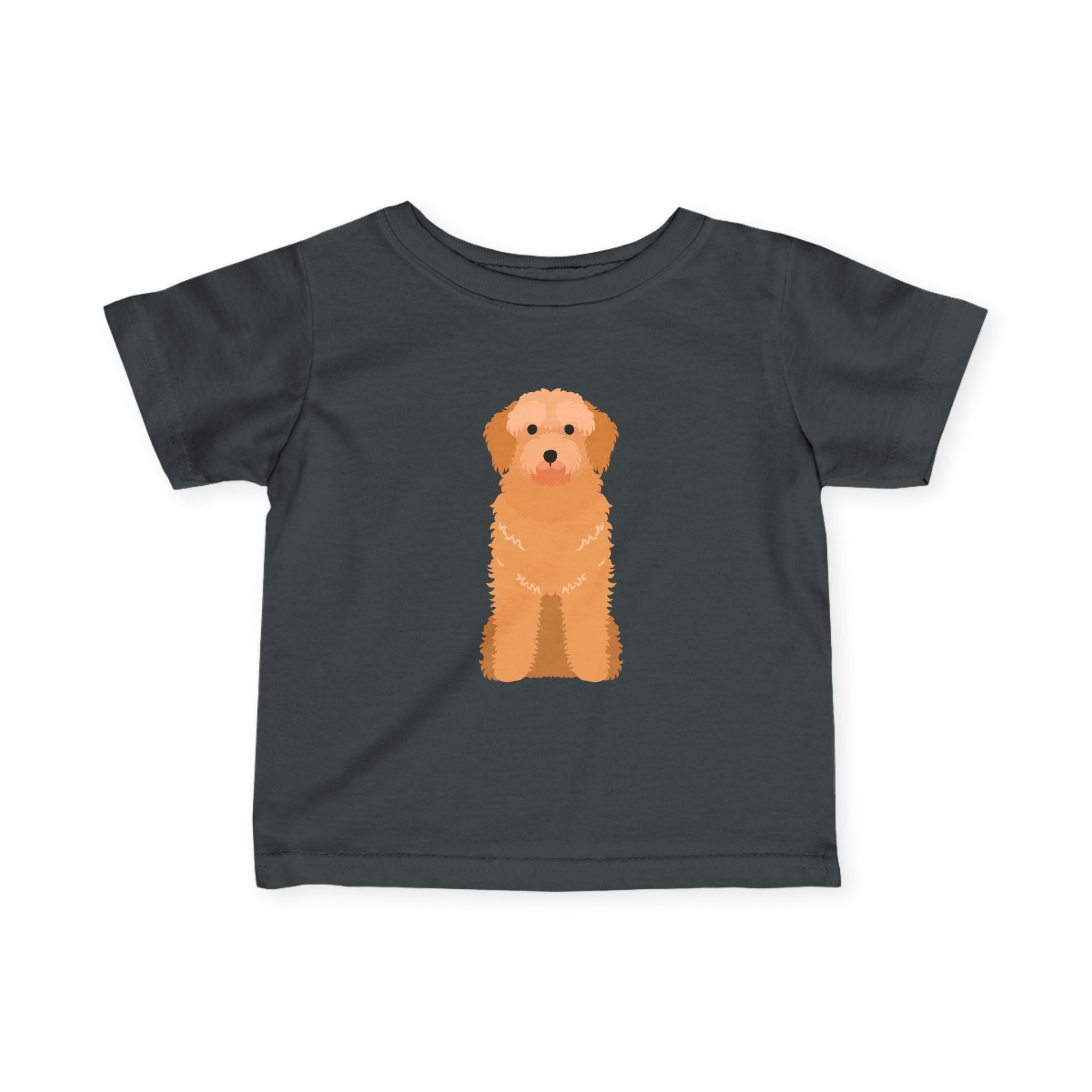 Goldendoodle Puppy Infant Tee, Front and Back Illustration