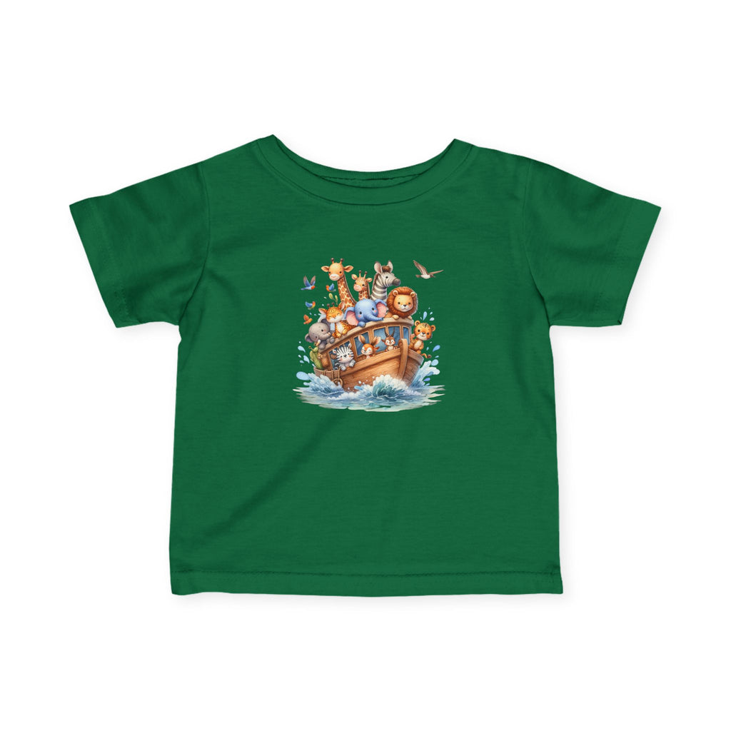 Noah's Ark Animals Infant Tee, Cute Boat of Jungle Friends