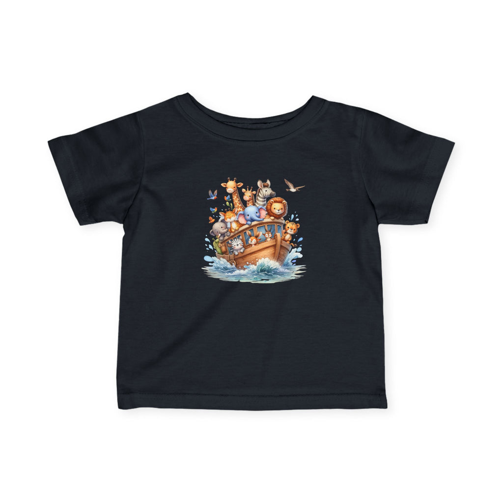 Noah's Ark Animals Infant Tee, Cute Boat of Jungle Friends