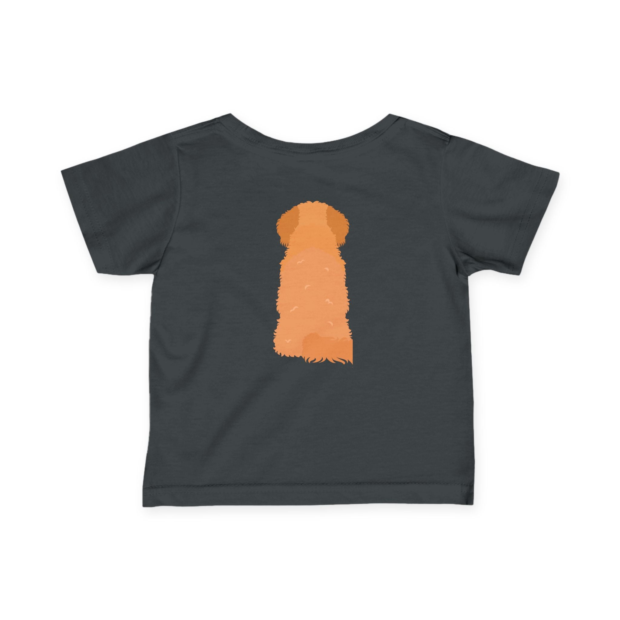 Goldendoodle Puppy Infant Tee, Front and Back Illustration