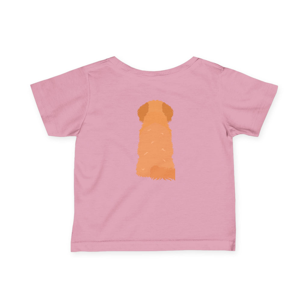 Goldendoodle Puppy Infant Tee, Front and Back Illustration