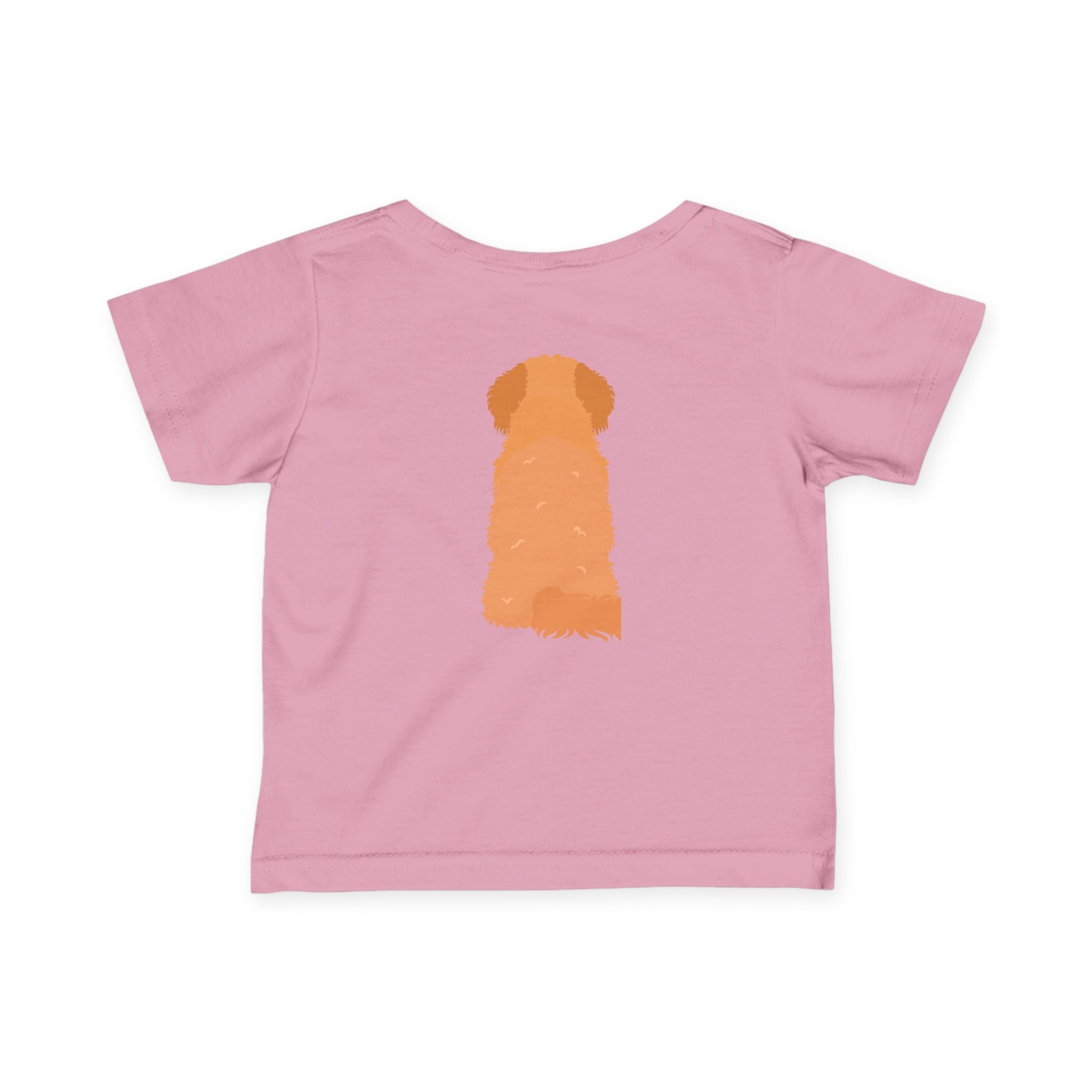 Goldendoodle Puppy Infant Tee, Front and Back Illustration