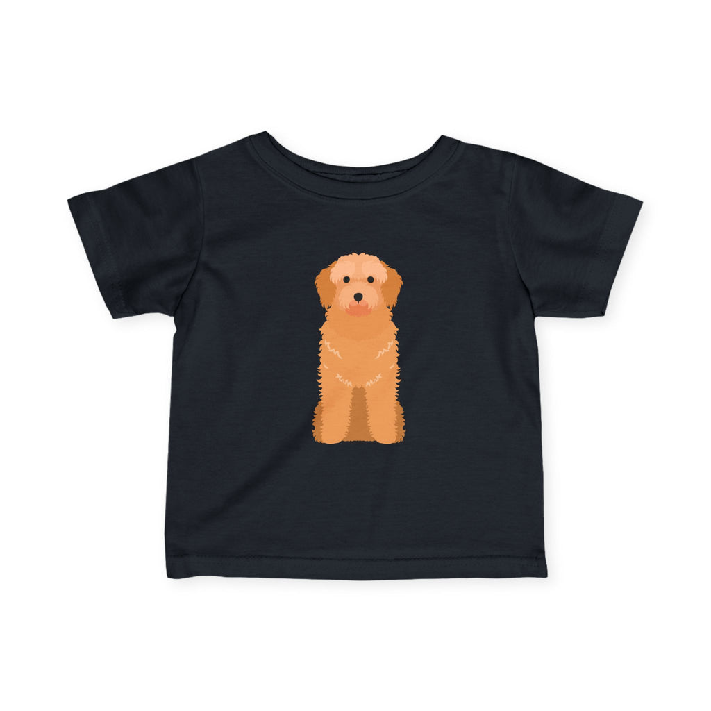 Goldendoodle Puppy Infant Tee, Front and Back Illustration