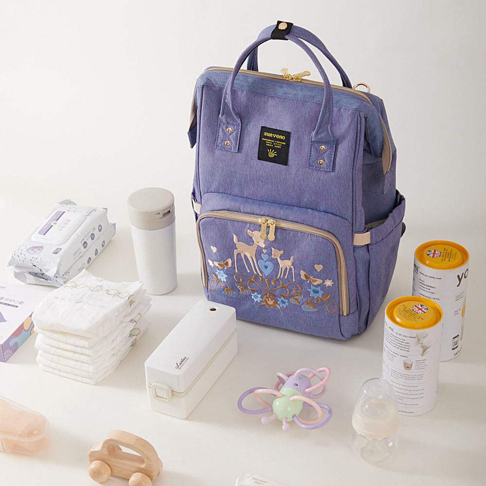Classic Embroidered Diaper Backpack