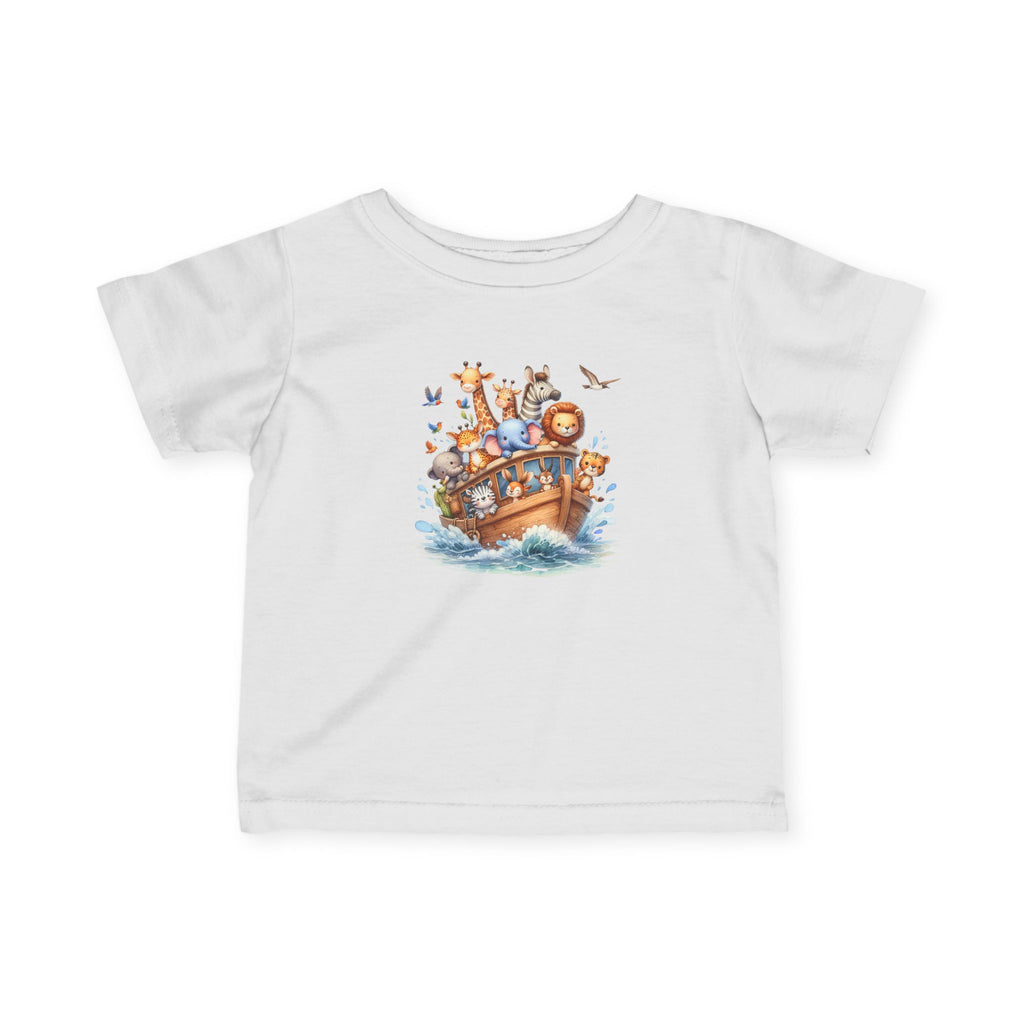 Noah's Ark Animals Infant Tee, Cute Boat of Jungle Friends