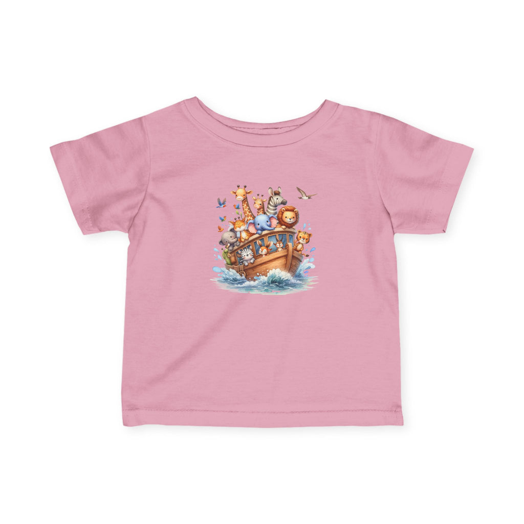 Noah's Ark Animals Infant Tee, Cute Boat of Jungle Friends