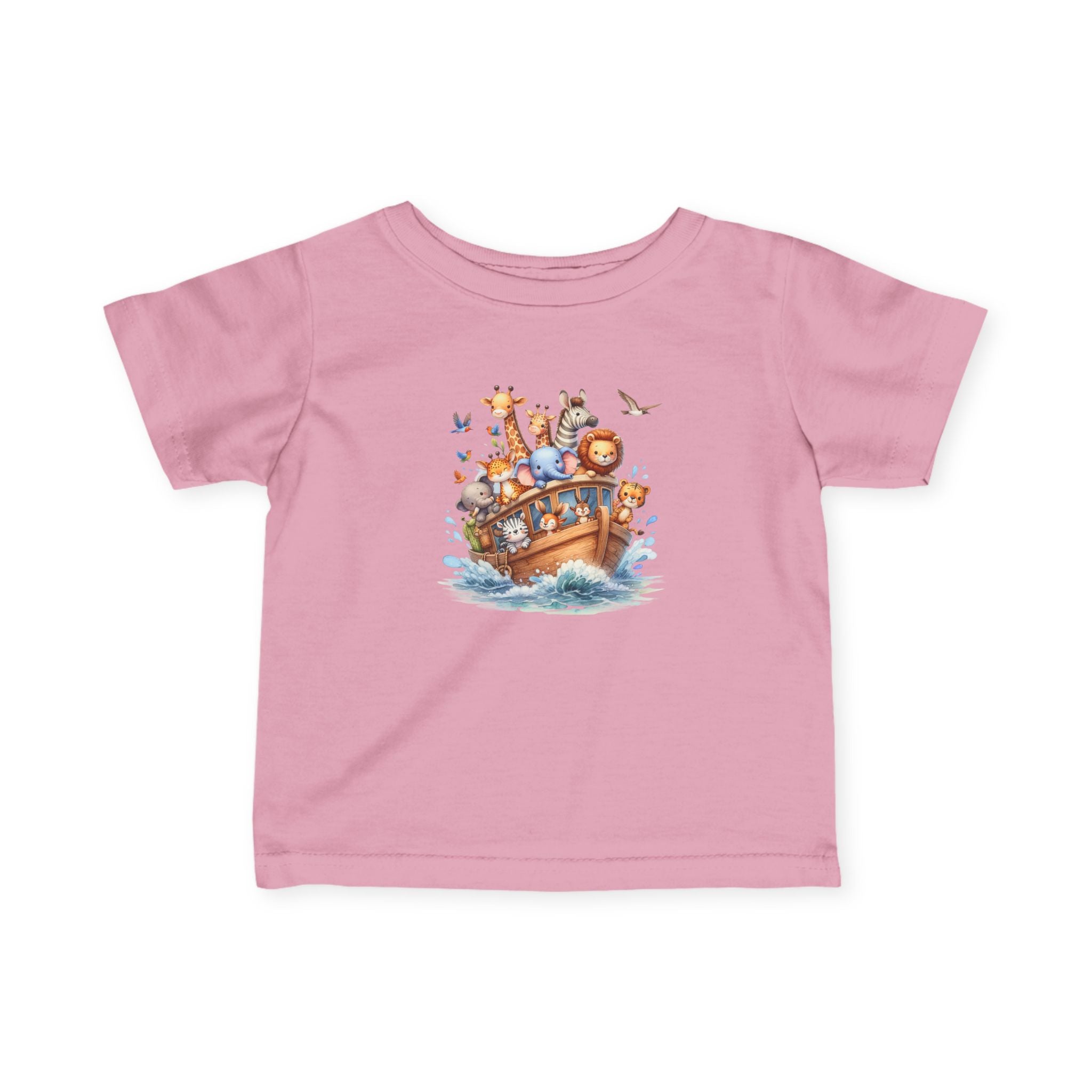 Noah's Ark Animals Infant Tee, Cute Boat of Jungle Friends