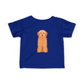 Goldendoodle Puppy Infant Tee, Front and Back Illustration