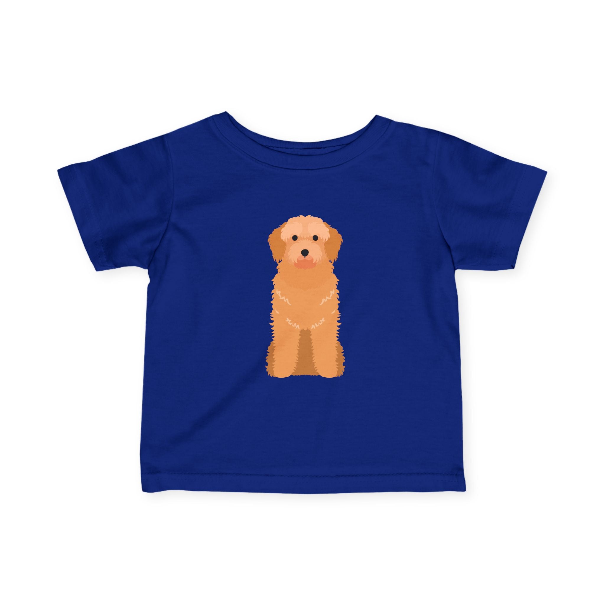 Goldendoodle Puppy Infant Tee, Front and Back Illustration
