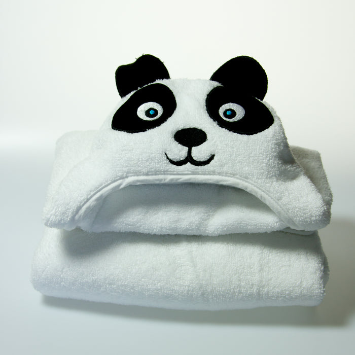 Panda Hooded Cotton Turkish Towel: Little Kid 2T-5T