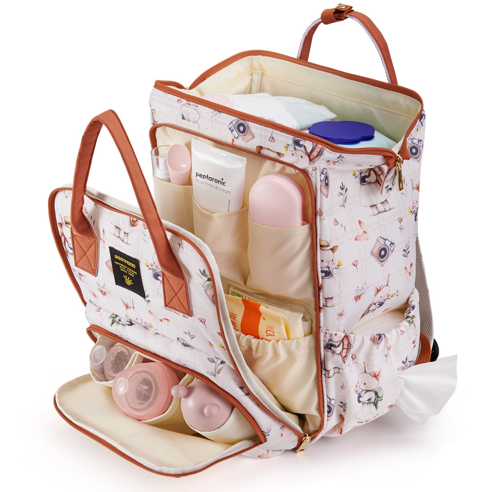 Wide Open Frame Diaper Bag Backpack