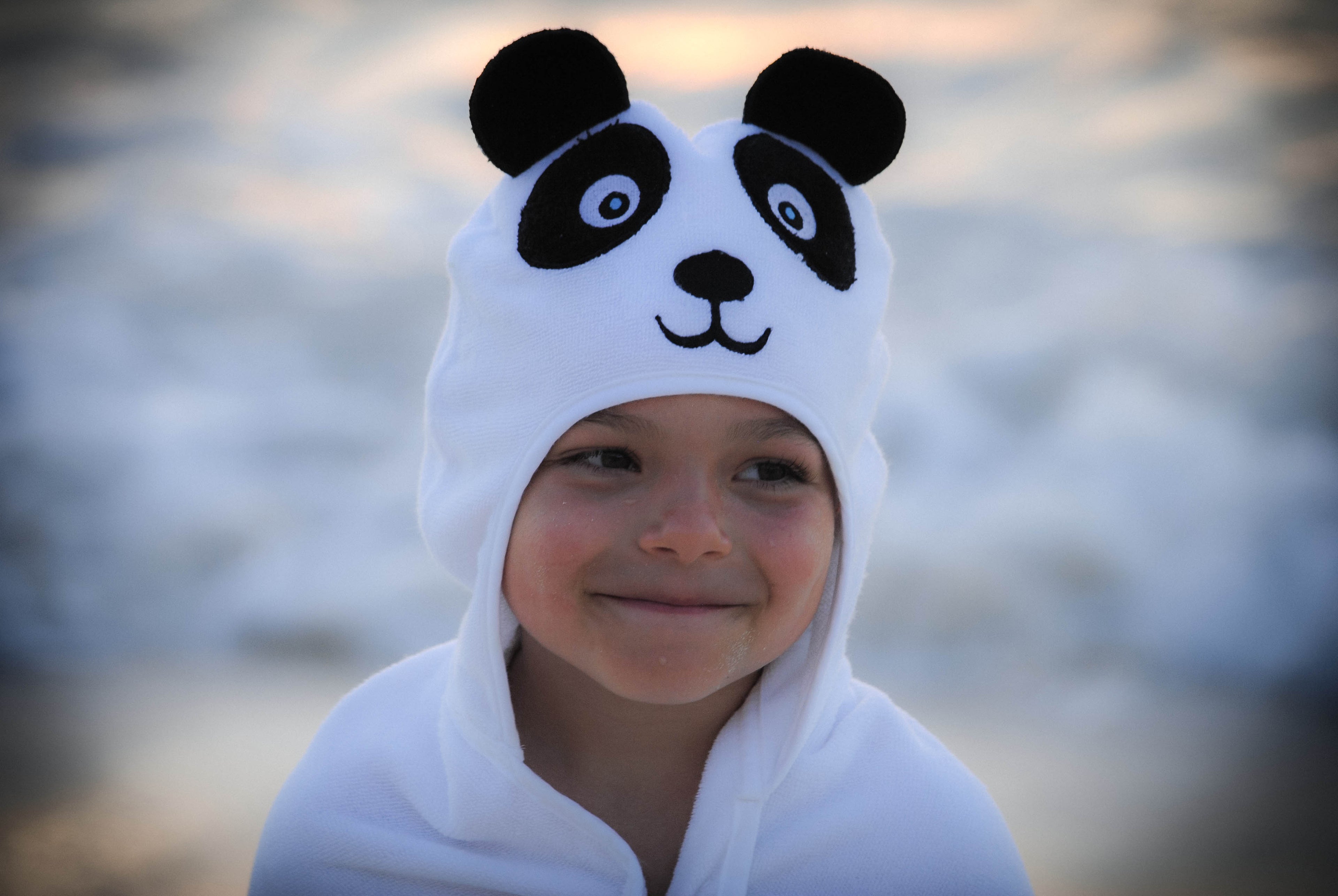 Panda Hooded Cotton Turkish Towel: Baby 0-24 Months