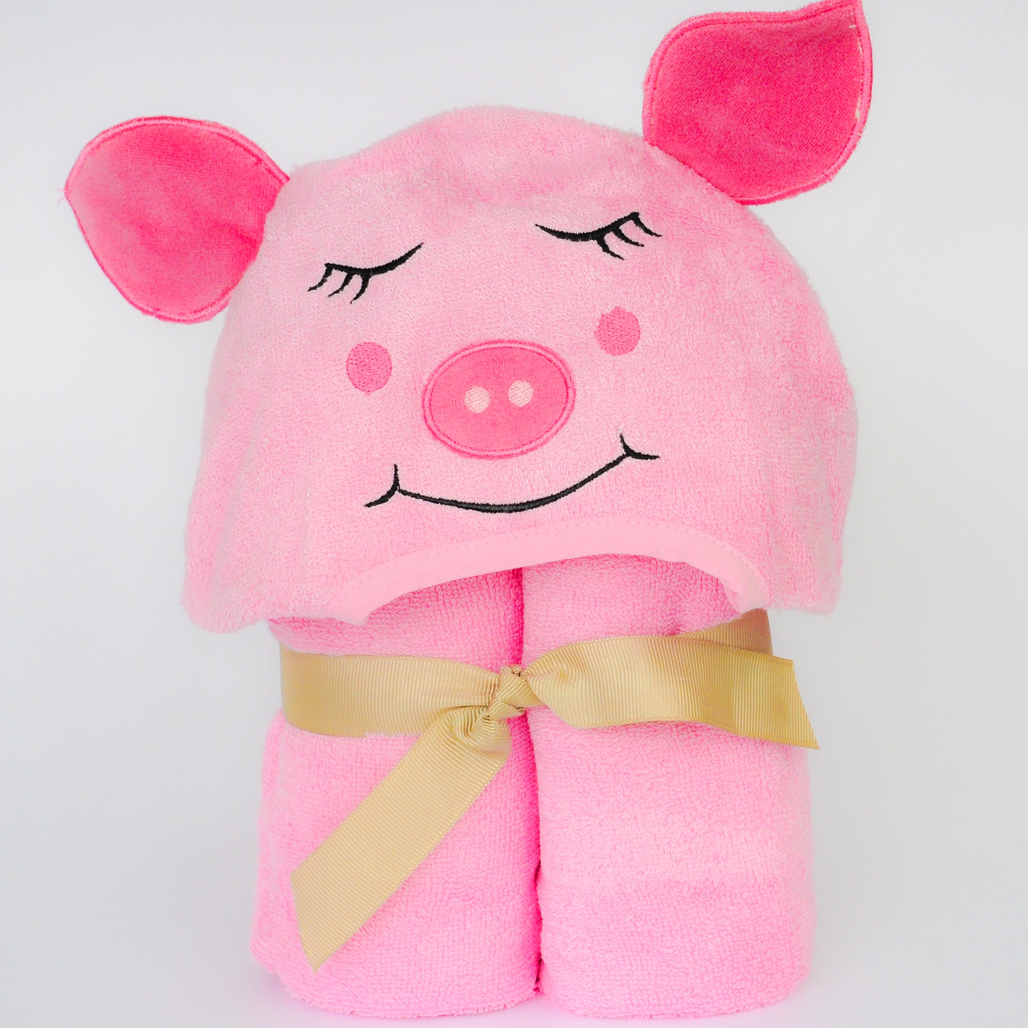 Bamboo Rayon Piggy Hooded Turkish Towel: Little Kid 2T-5T