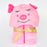 Bamboo Rayon Piggy Hooded Turkish Towel: Little Kid 2T-5T