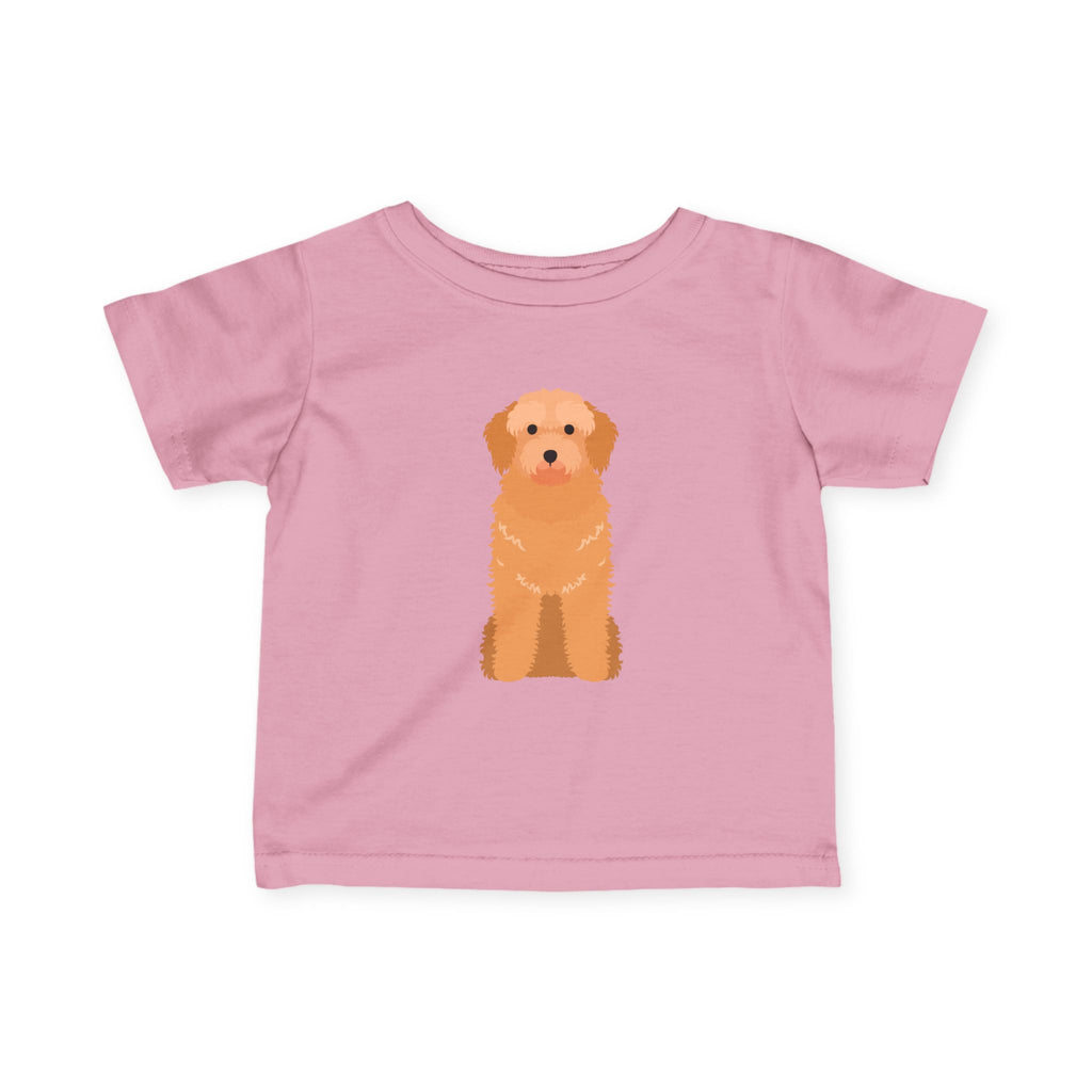 Goldendoodle Puppy Infant Tee, Front and Back Illustration