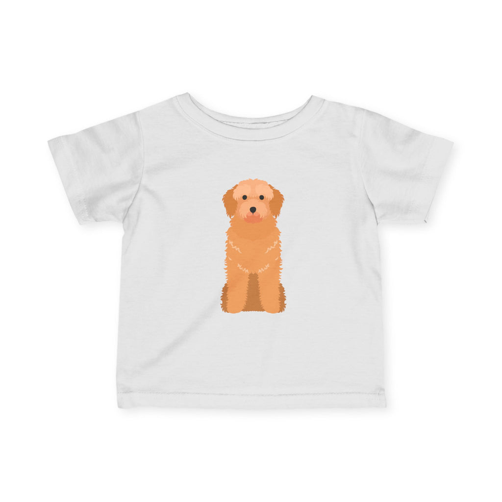 Goldendoodle Puppy Infant Tee, Front and Back Illustration