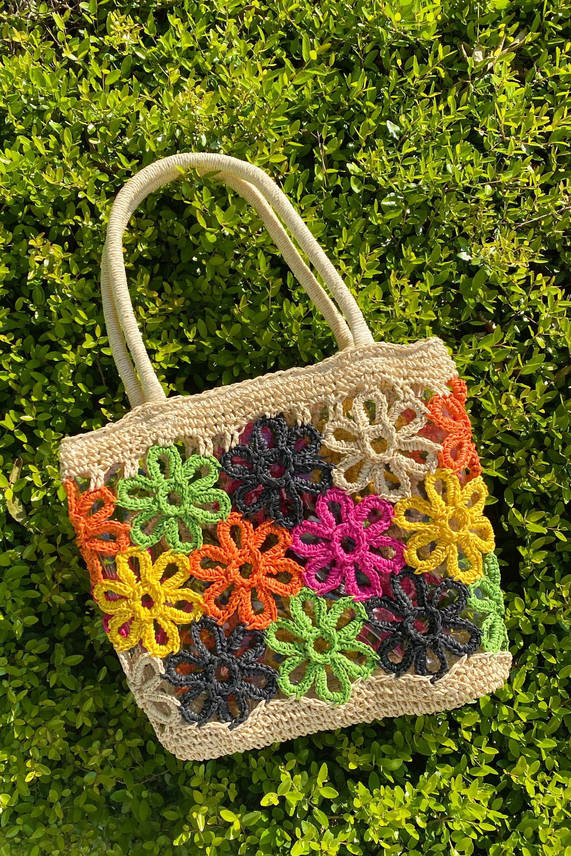 Purse has full hand work dedicated to create this beautiful colors and knitting details