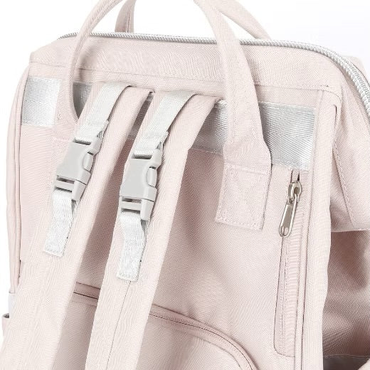 Waterproof Canvas Backpack Diaper Bag with Side Pockets