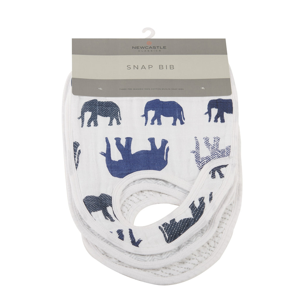 Natural cotton muslin bibs