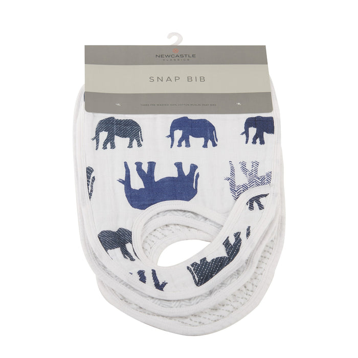Natural cotton muslin bibs