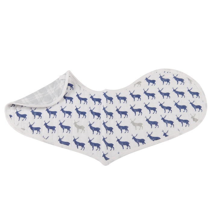 In the Wild Elephant Cotton Burp Cloth Bib 2PK