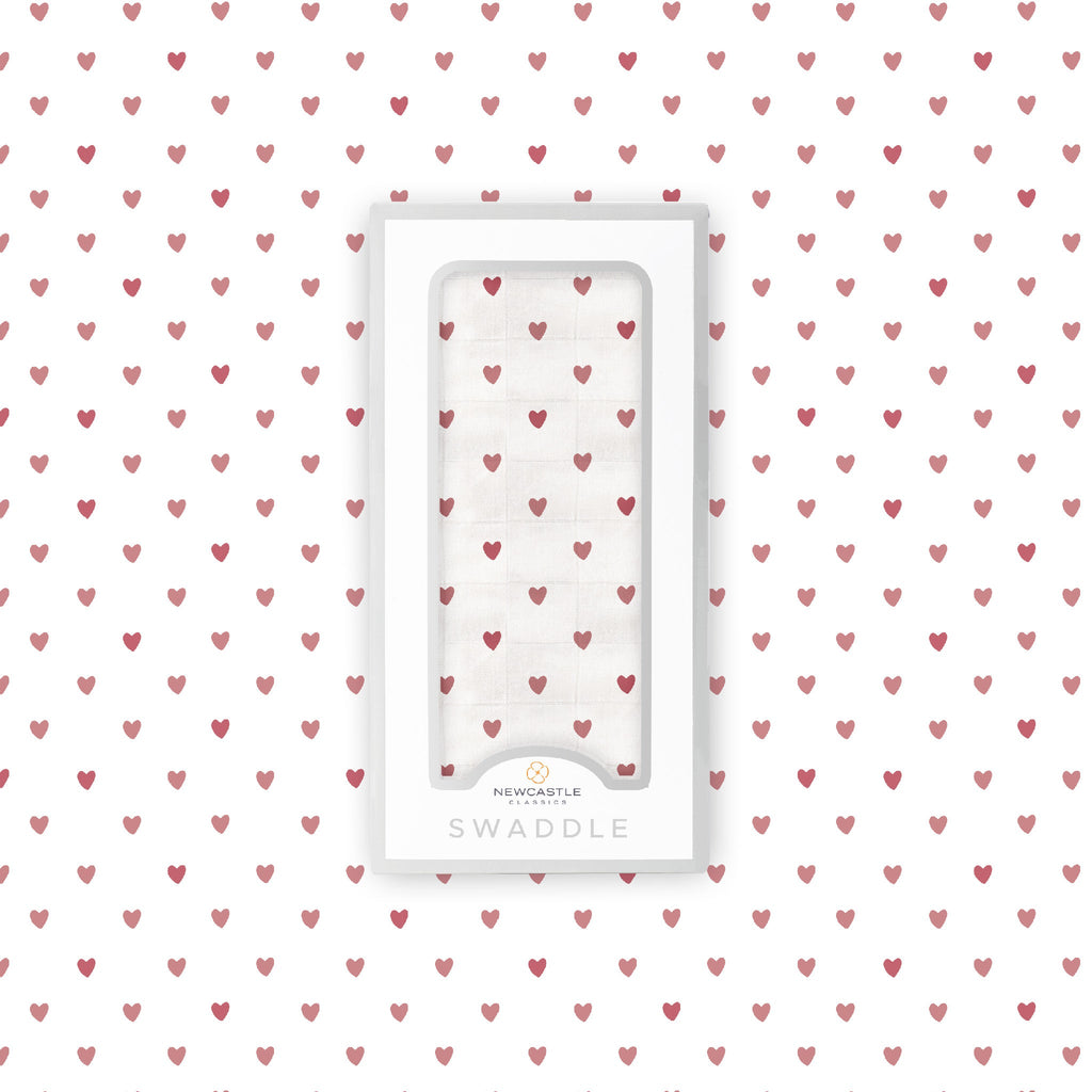 Two Hearts Bamboo Swaddle