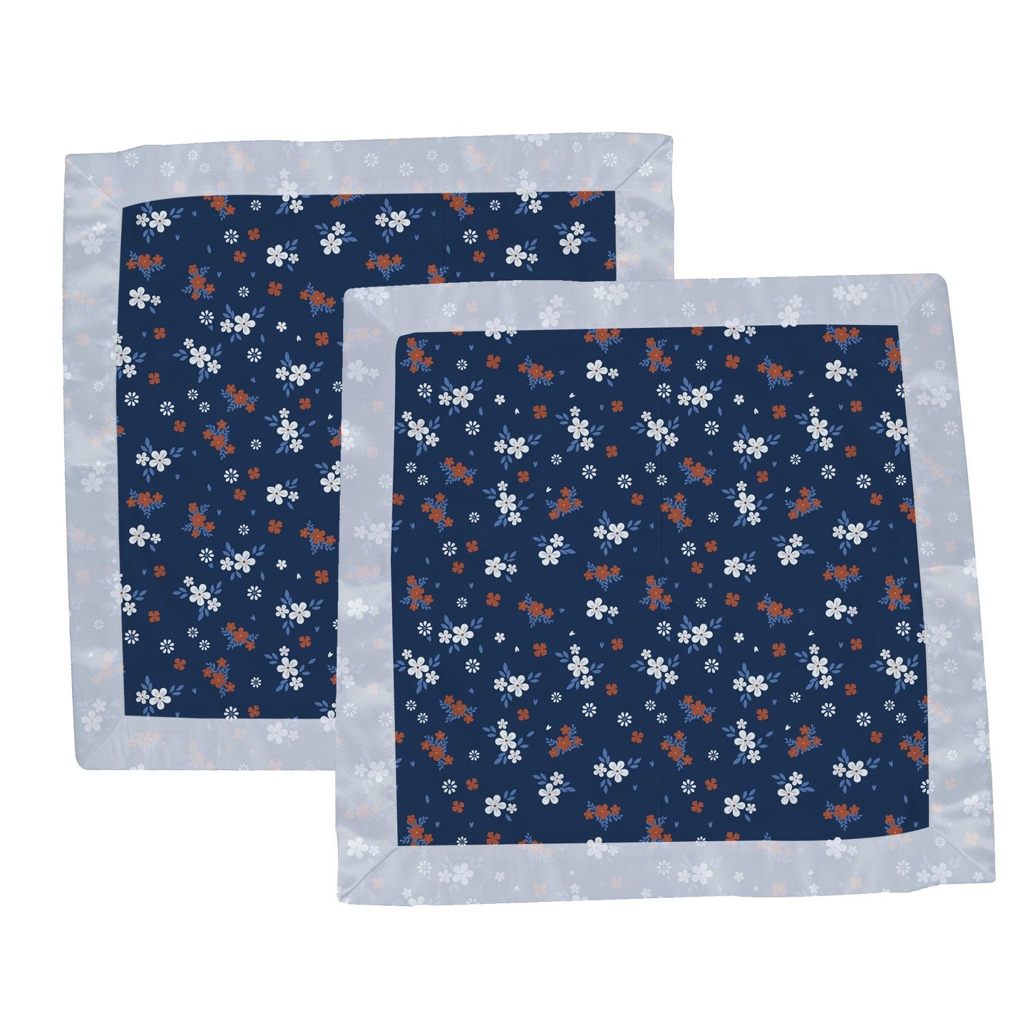 Serenity Floral Bamboo Muslin Security Baby Blankie 2PK