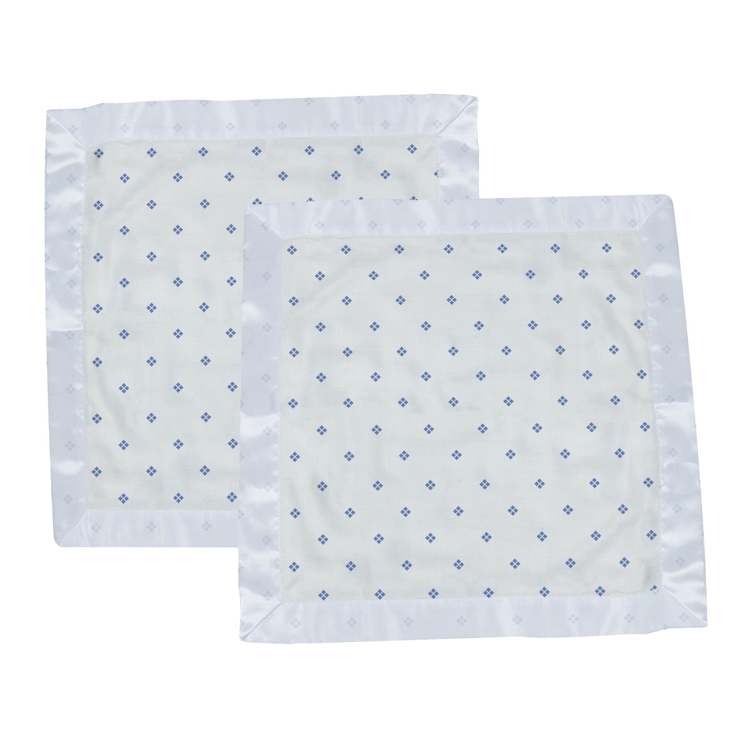 Periwinkle Diamond Polka Dot Bamboo Newcastle Blankie 2 PK