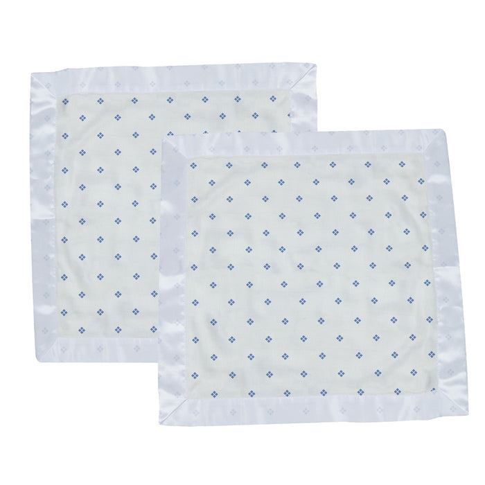 Periwinkle Diamond Polka Dot Bamboo Newcastle Blankie 2 PK