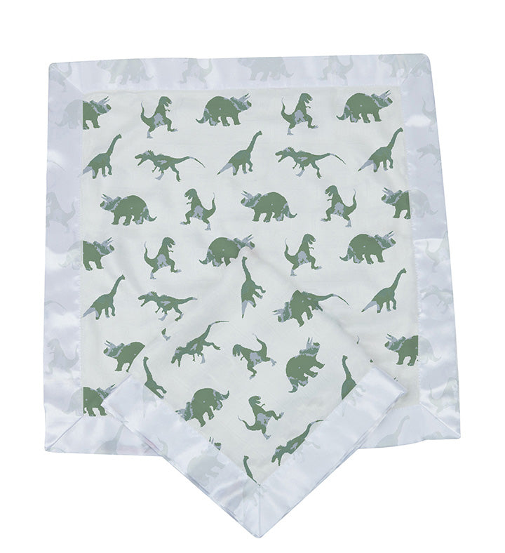 Granite Green Dinosaurs Cotton Newcastle Blankie 2PK