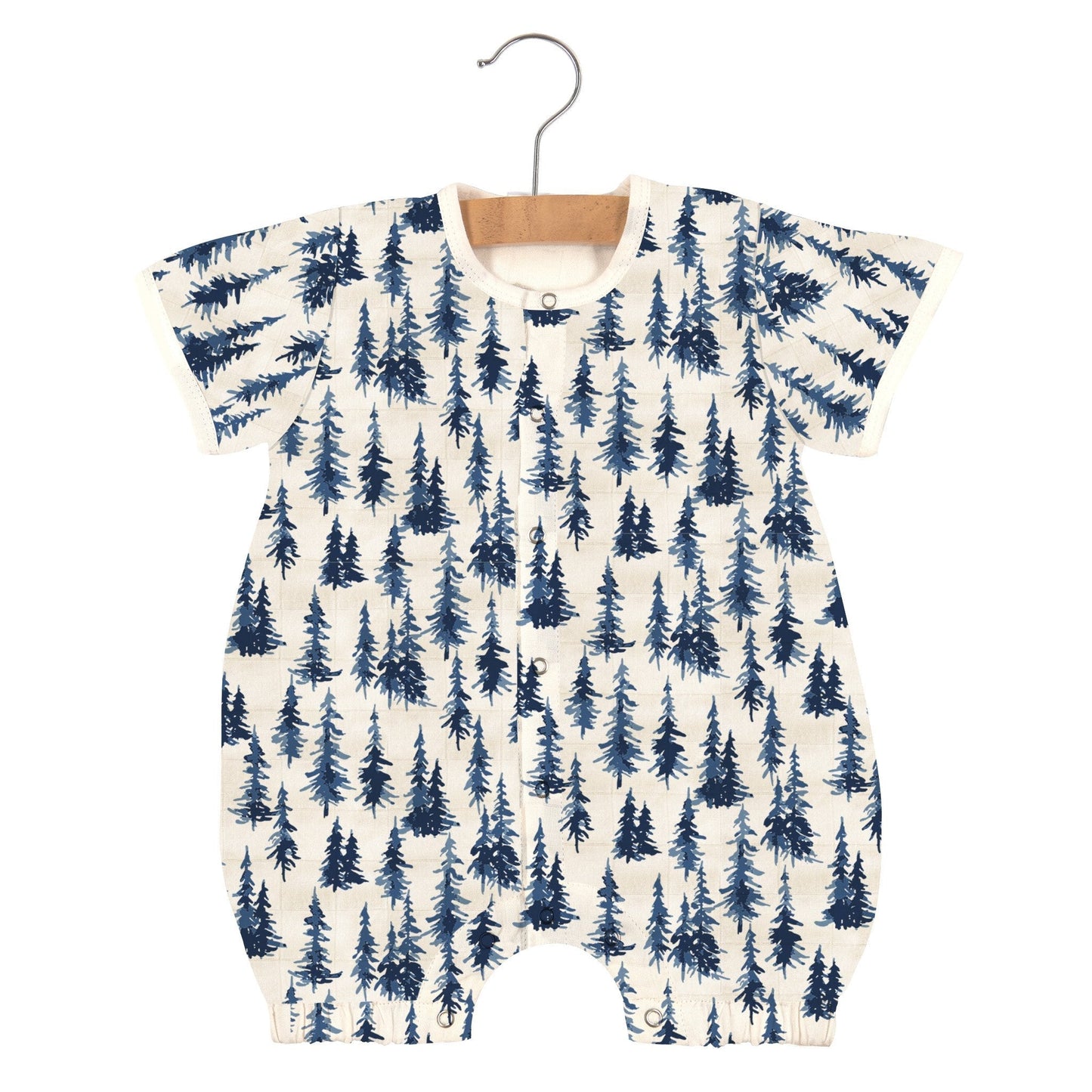 Natural bamboo muslin mini romper