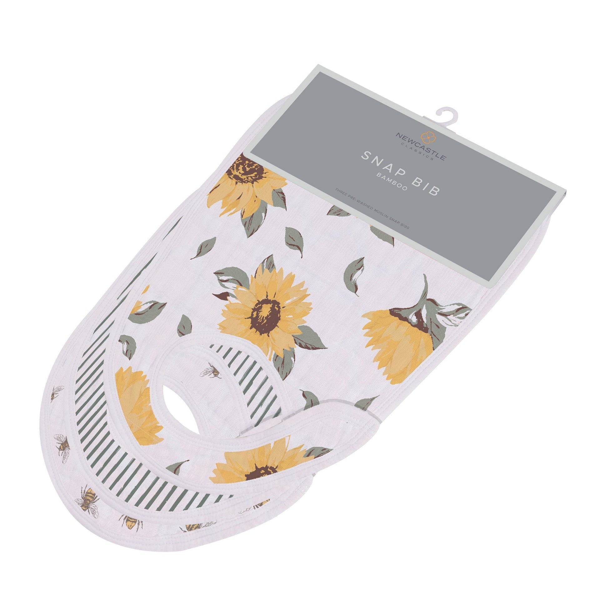 Natural bamboo muslin bibs