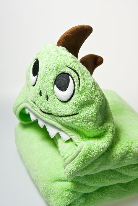 Dino Hooded Cotton Turkish Towel: Baby 0-24 Months