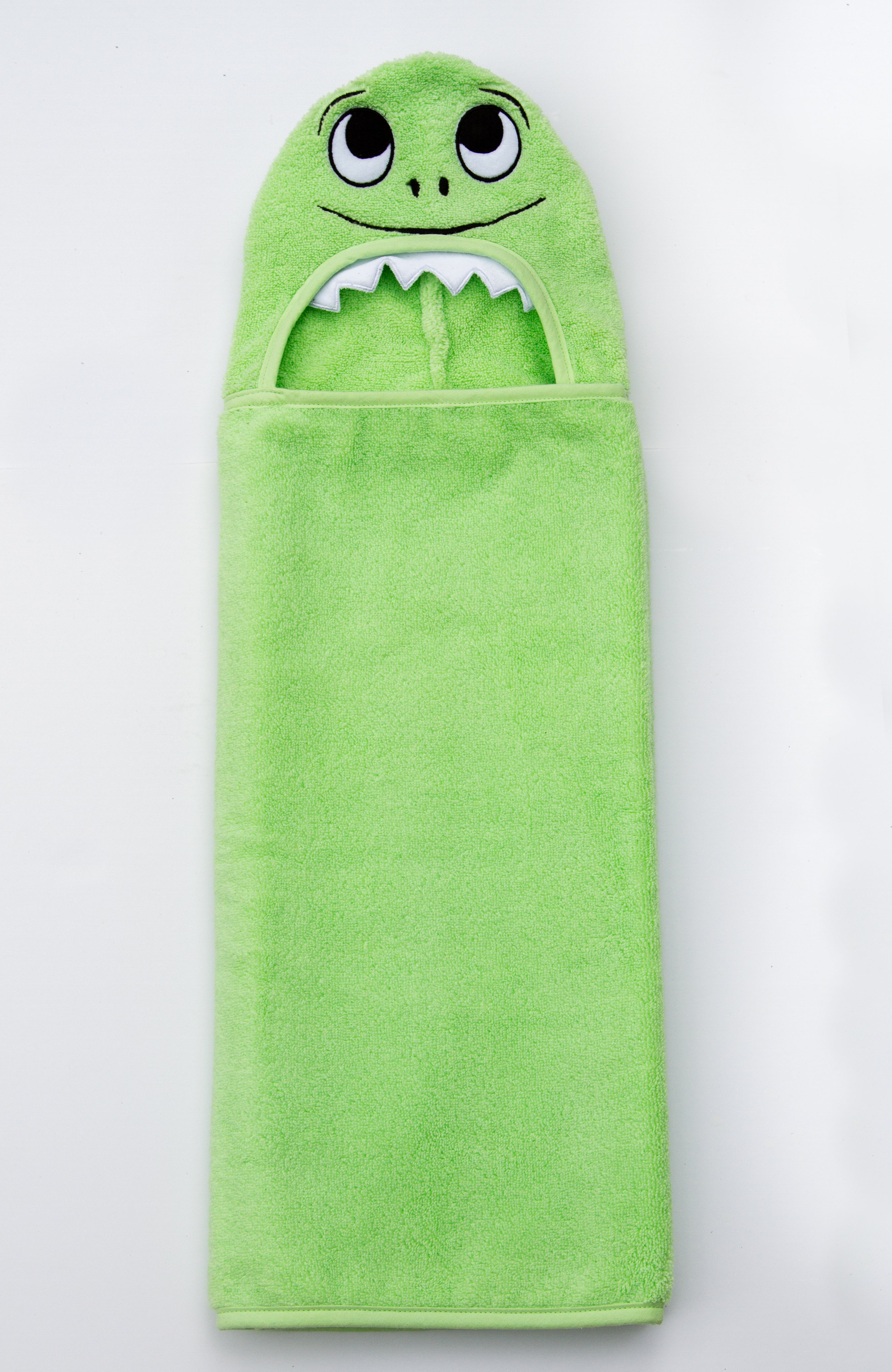 Dino Hooded Cotton Turkish Towel: Baby 0-24 Months