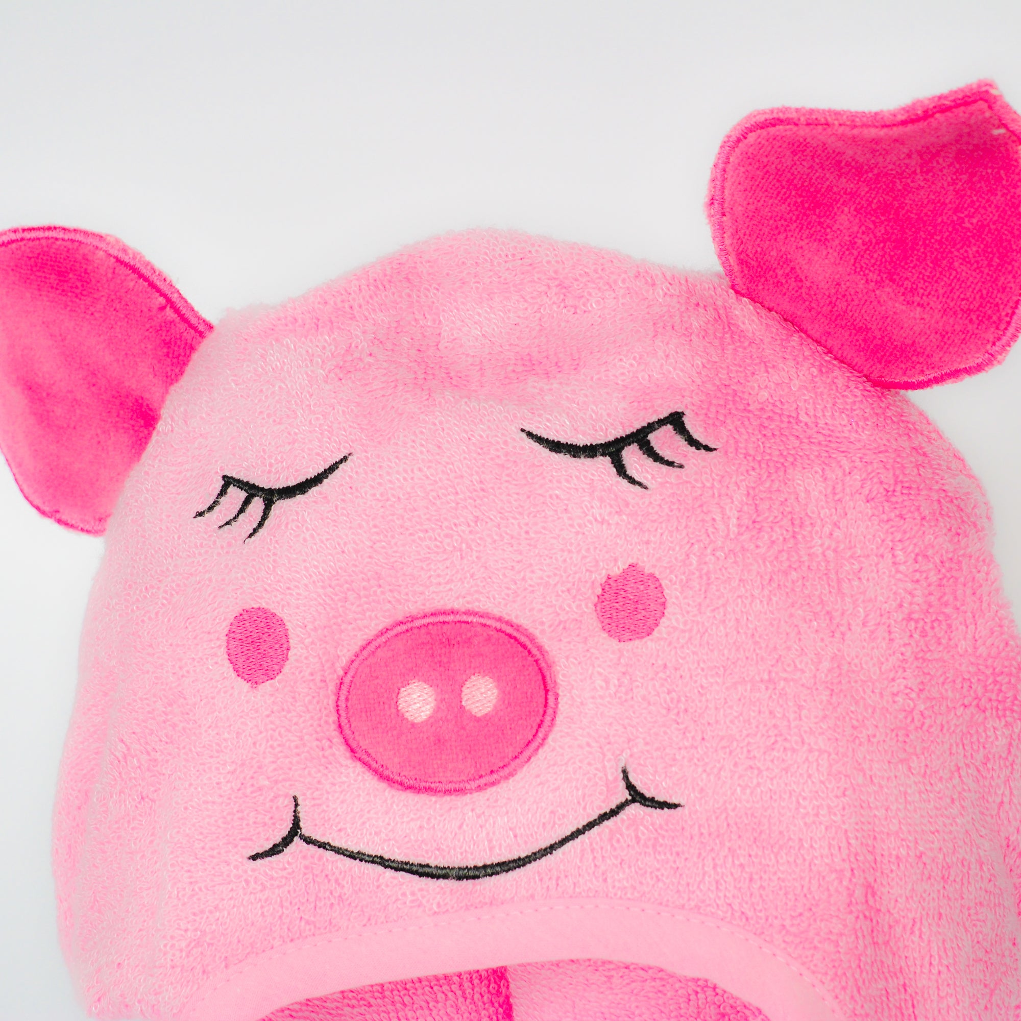 Bamboo Rayon Piggy Hooded Turkish Towel: Little Kid 2T-5T