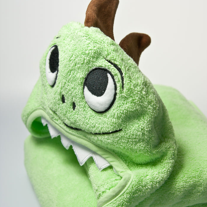 Dino Hooded Cotton Turkish Towel: Baby 0-24 Months